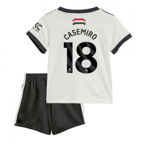 Manchester United Casemiro #18 Rezervni Dres za Dječji 2024-25 Kratak Rukavima (+ kratke hlače)